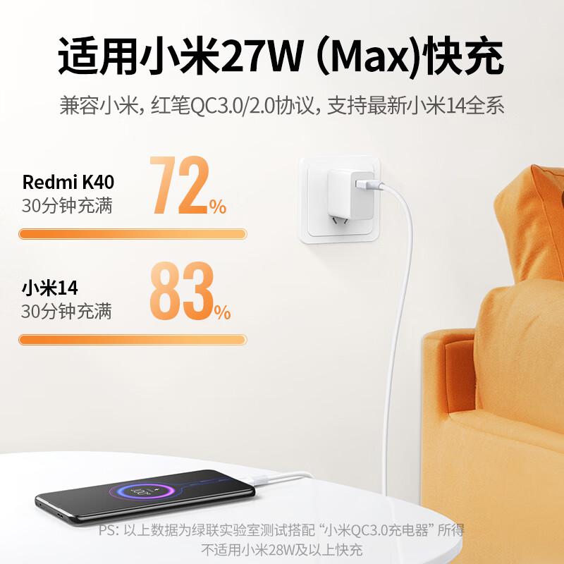 绿联 40208 数据线 6A/5A 2m MicroUSB,Type-C按个销售