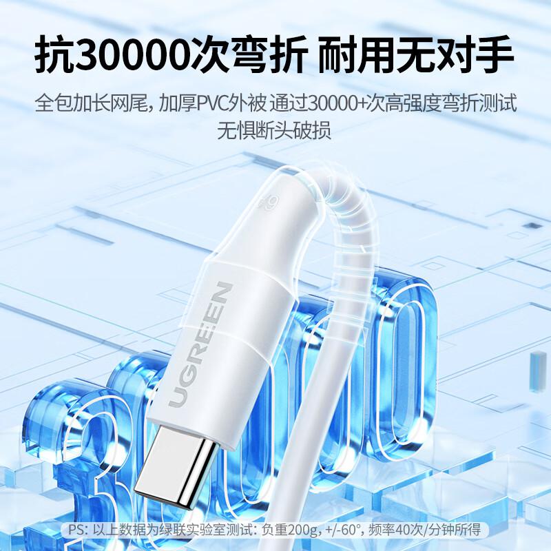 绿联 40208 数据线 6A/5A 2m MicroUSB,Type-C按个销售