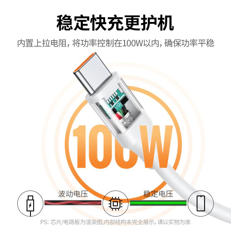 绿联 40208 数据线 6A/5A 2m MicroUSB,Type-C按个销售