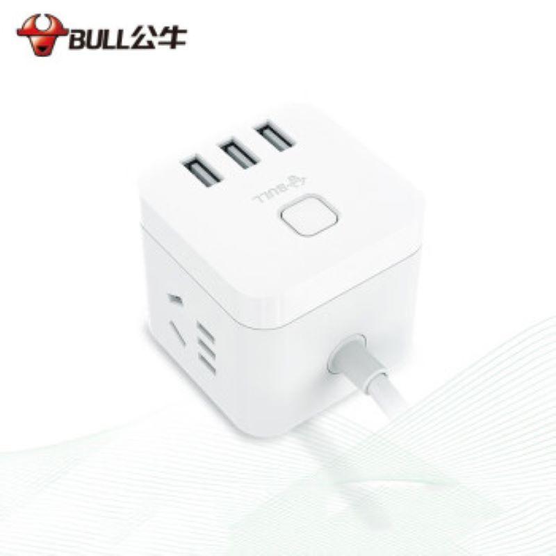 公牛 GN-U8303U 多功能USB插座魔方插座 1.5米 白色 插线板 插排 拖线板按个销售