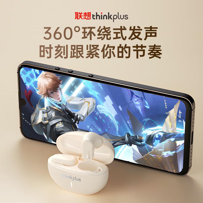 联想 LP19 无线蓝牙耳机 蓝牙传输10m 白色按（副）销售