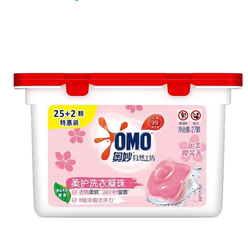 奥妙 樱花香 洗衣凝珠 216g按(盒)销售