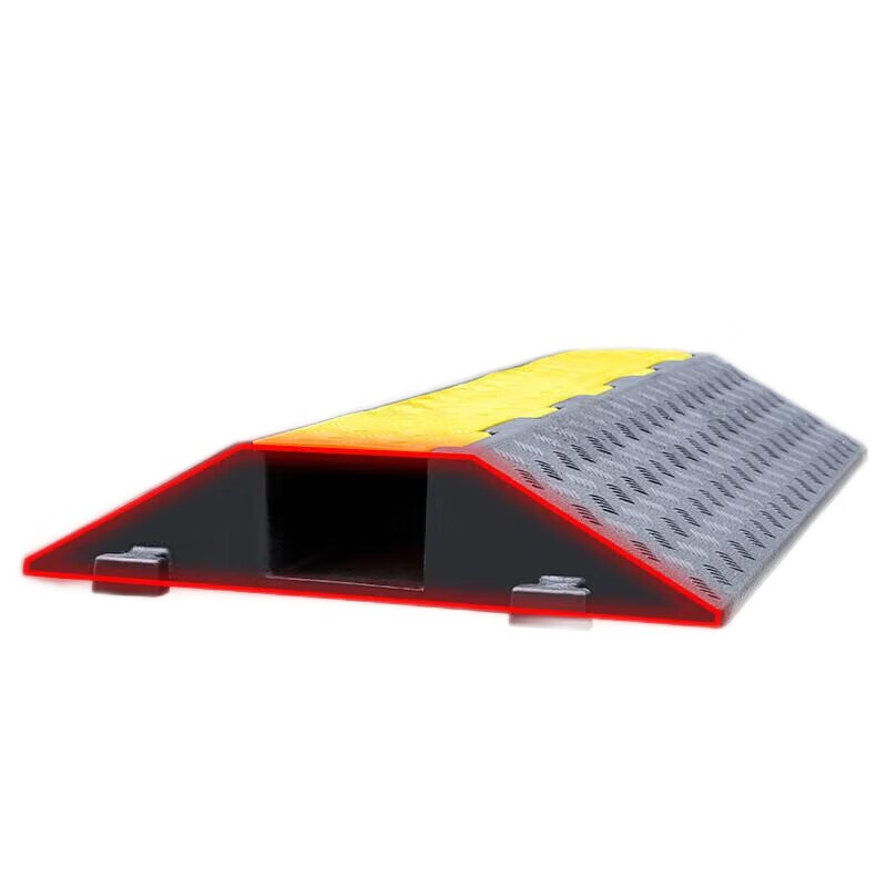 柒亦辰 QYC-3023 三线槽减速带 6kg 1000*300*50橡塑小三线  2个起订按（个）销售