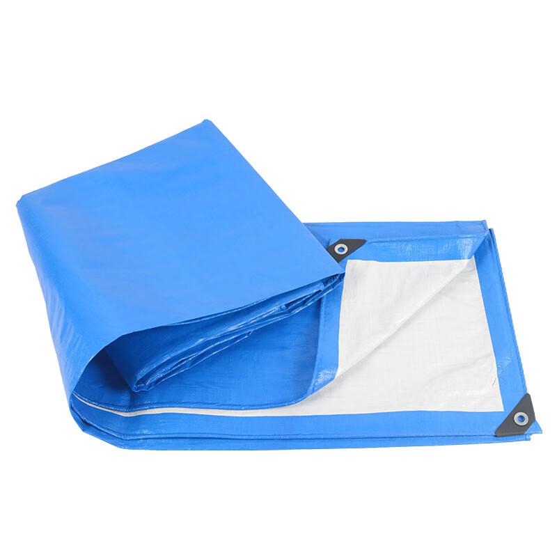 柒亦辰 QYC-3147 蓝白140克彩条布聚乙烯PE塑料防尘防灰防雨防水防晒遮阳篷布 0.18mm厚 3x5米  3张起订按张销售