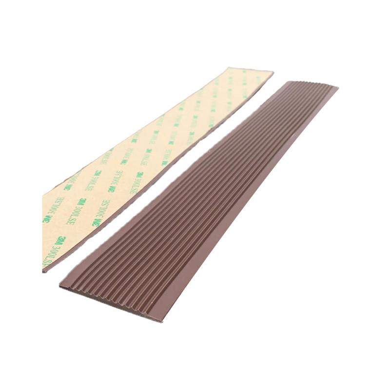 柒亦辰 QYC-3597 PVC软质塑料楼梯防滑条台阶止滑条 5cm*3.5mm 咖啡色  12条起订按（条）销售
