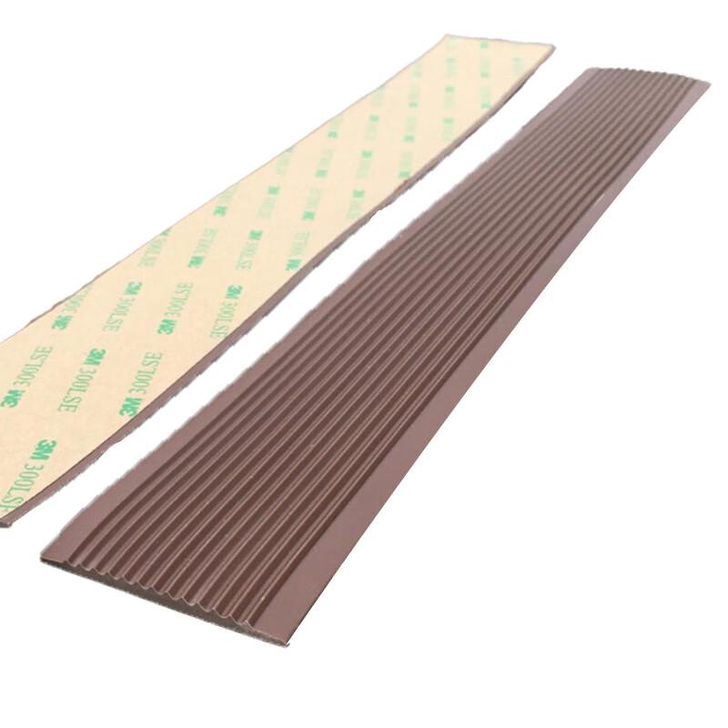 柒亦辰 QYC-3597 PVC软质塑料楼梯防滑条台阶止滑条 5cm*3.5mm 咖啡色  12条起订按（条）销售
