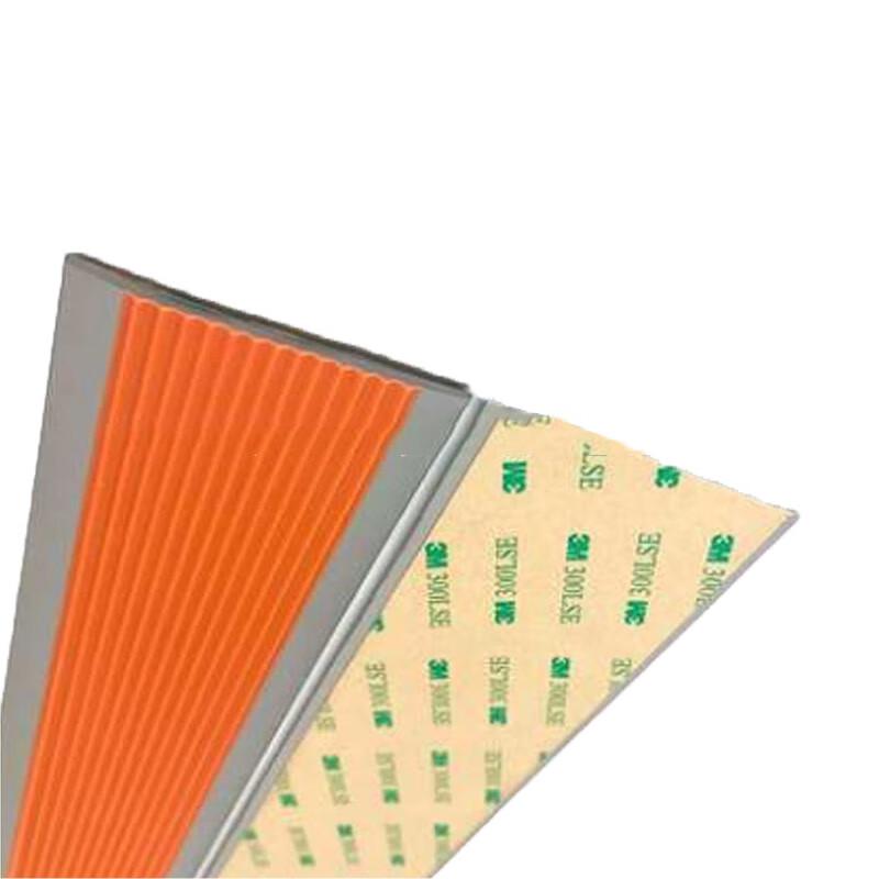 柒亦辰 QYC-3607 PVC软质塑料楼梯防滑条台阶止滑条 6cm*3mm桔红灰 10条起订按(条)销售 柒亦辰 QYC-3607 PVC软质塑料楼梯防滑条台阶止滑条 6cm*3mm桔红灰 10条起订按(条)销售