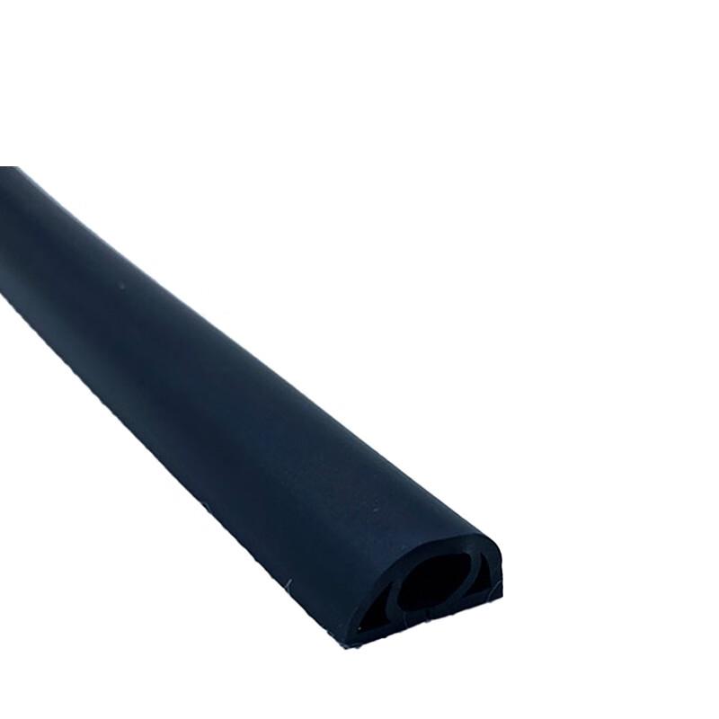 柒亦辰 QYC-3617 自粘式PVC软质地面走线槽电线理线槽 D25黑色  9米起订按（米）销售