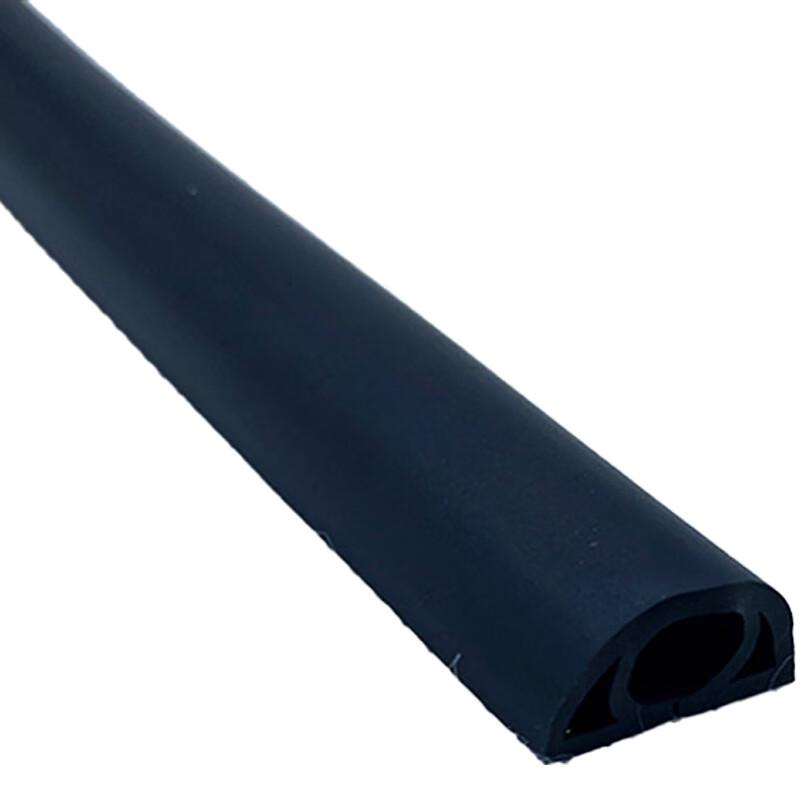 柒亦辰 QYC-3617 自粘式PVC软质地面走线槽电线理线槽 D25黑色  9米起订按（米）销售