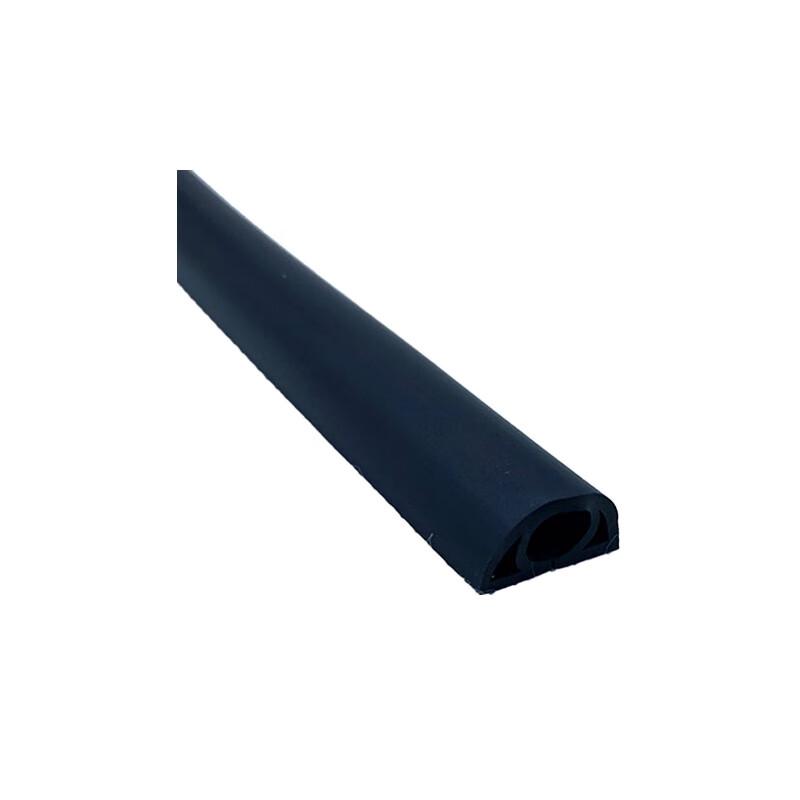 柒亦辰 QYC-3617 自粘式PVC软质地面走线槽电线理线槽 D25黑色  9米起订按（米）销售