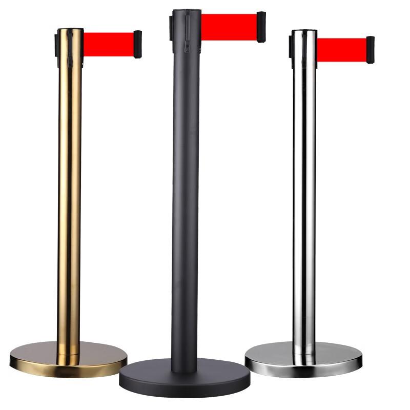 伏兴 C1260 一米线栏杆座 伸缩警戒隔离带 不锈钢围栏银行排队护栏 烤漆黑5米线(1根)按（根）销售