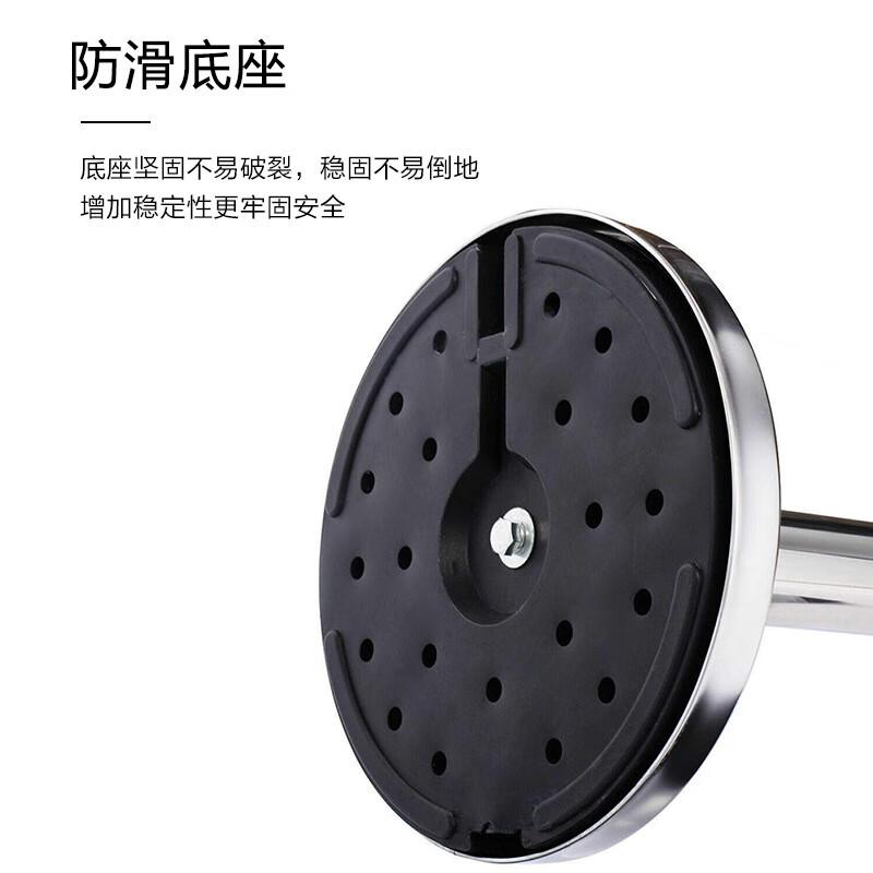 伏兴 C1261 一米线栏杆警示柱 不锈钢伸缩隔离带围栏杆警戒线安全警示带 双层银色2米(1根)按（根）销售