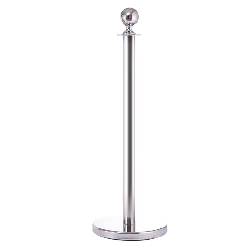 伏兴 C1283 酒店礼宾杆迎宾柱 挂绳围栏一米线栏杆排队安全护栏 (单根不含绳)铁皮底座-银色款按（根）销售
