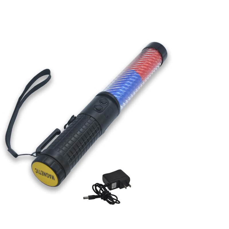 伏兴 C1363 多功能交通指挥棒 带蜂鸣器LED警示棒疏散荧光棒发光棒 30cm红蓝色充电款按(个)销售