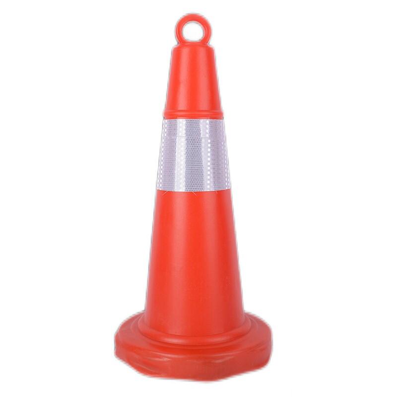 伏兴 C1381 反光路锥塑料圆锥 红白通用型车位锥 PE塑料提环圆锥70cm按个销售