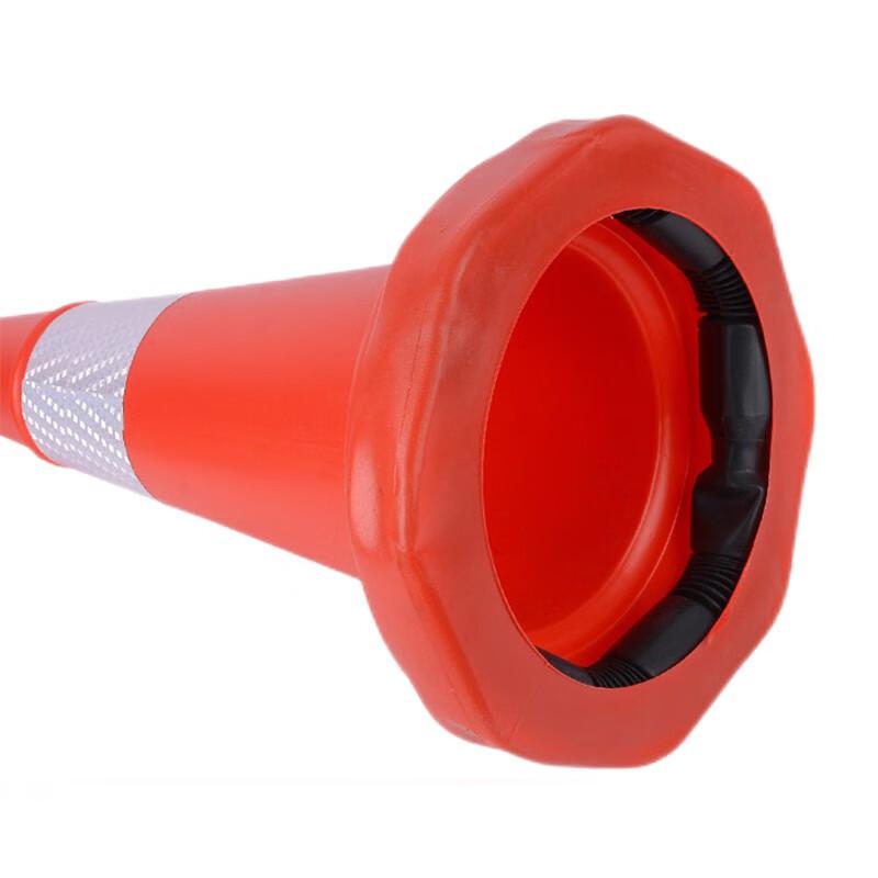 伏兴 C1381 反光路锥塑料圆锥 红白通用型车位锥 PE塑料提环圆锥70cm按个销售