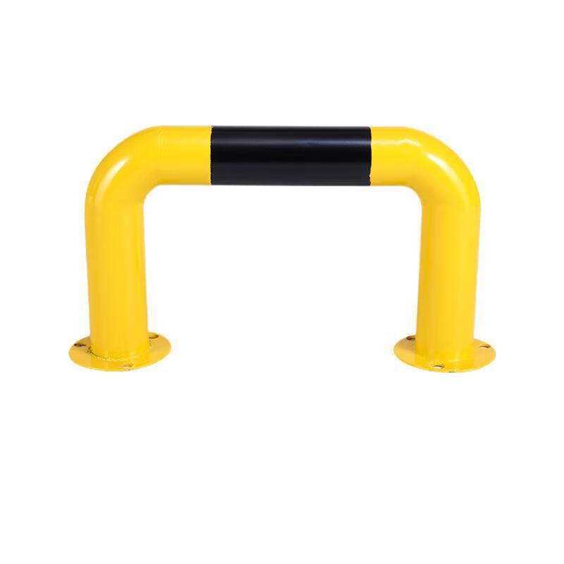 伏兴 C1464 钢管挡车器 车位限位器倒车防撞护栏停车防撞杆 0.5米长U型30高1.5厚黄黑按（个）销售