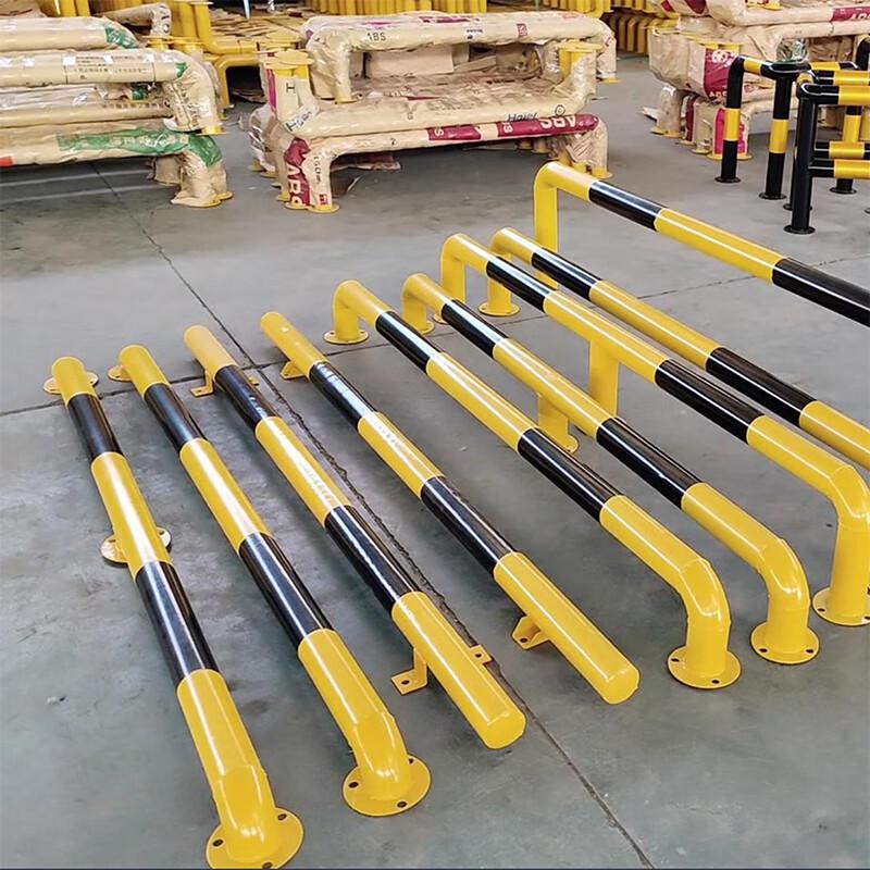 伏兴 C1475 钢管挡车器 车位限位器倒车防撞护栏停车防撞杆 2米长M型10高2.0厚黄黑按（个）销售
