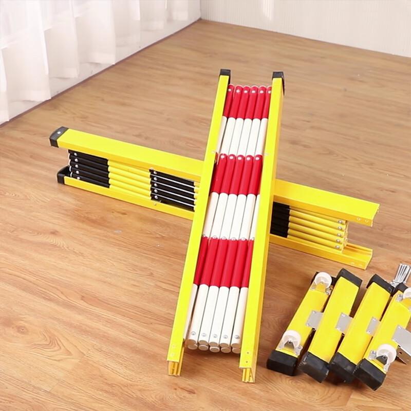 伏兴 C1522 玻璃钢伸缩围栏 移动安全护栏电力检修绝缘隔离围栏 红白管式 国标1.5*2米按（套）销售