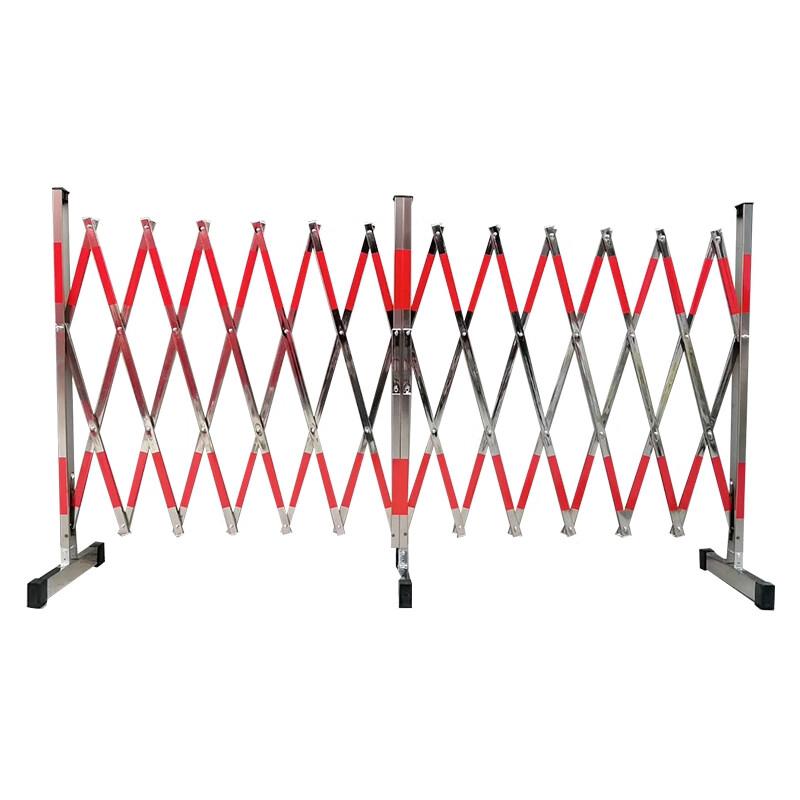伏兴 C1538 不锈钢伸缩围栏 安全防护栏隔离围栏可移动折叠护栏 1.2*4米加厚款不锈钢按(套)销售