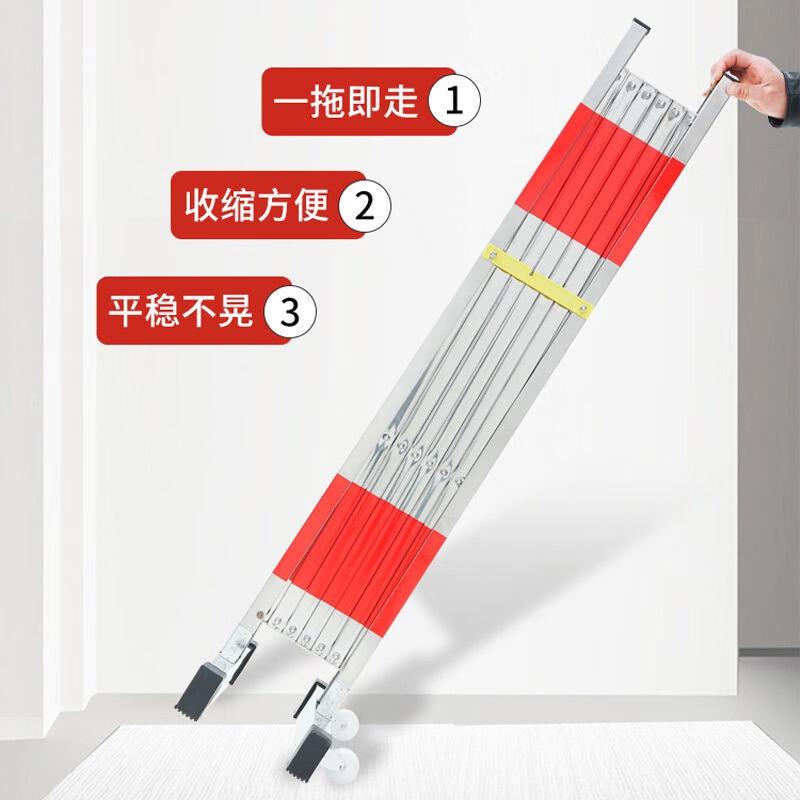伏兴 C1538 不锈钢伸缩围栏 安全防护栏隔离围栏可移动折叠护栏 1.2*4米加厚款不锈钢按（套）销售