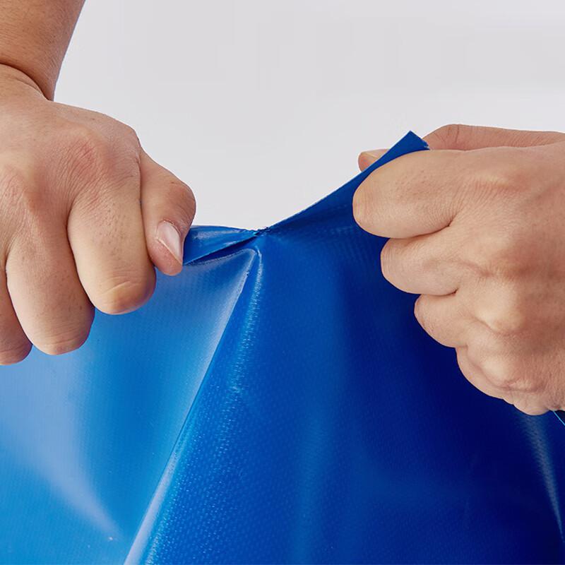 伏兴 C1819 PVC刀刮布 加厚油布防雨布防晒遮阳布耐磨蓬布 蓝色 10米*15米按张销售