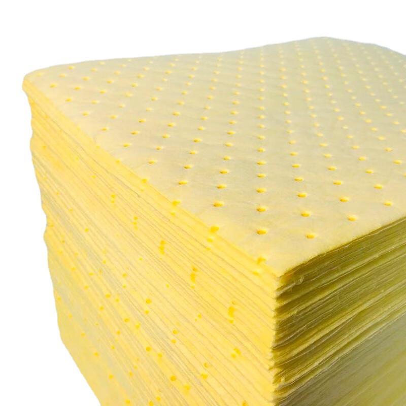 伏兴 C1967 吸液棉吸油棉 片状吸附棉化学品吸液耐酸碱吸液棉 黄色聚丙烯40*50cm*4mm(100片/箱)按（箱）销售