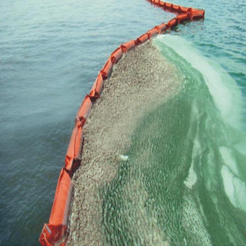 伏兴 C1984 水面PVC围油栏 固体浮子式围油栏 PVC围油拖栏 一节20米 WGV900按（节）销售