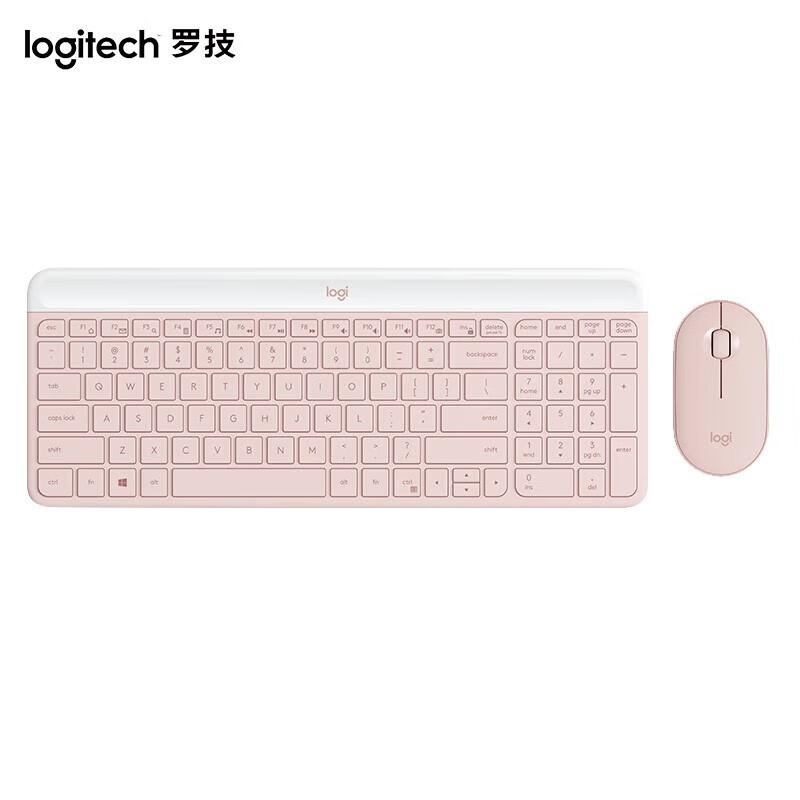 罗技  Logitech MK470 键鼠套装 无线 粉色按个销售