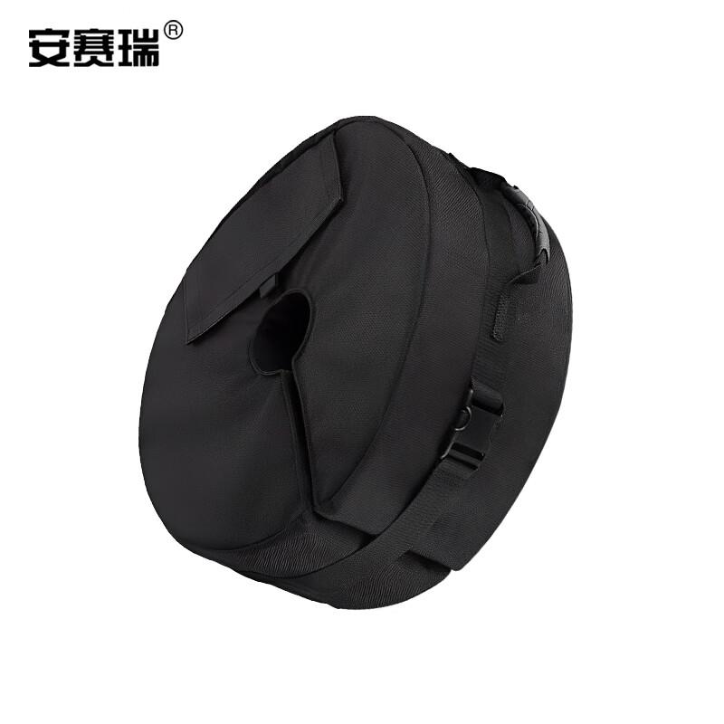 安赛瑞 1G00555 户外固定沙袋空袋 雨伞压重袋 加重防风防倒配重沙包袋 直径45cm 高15cm 孔径8cm 黑色按（个）销售