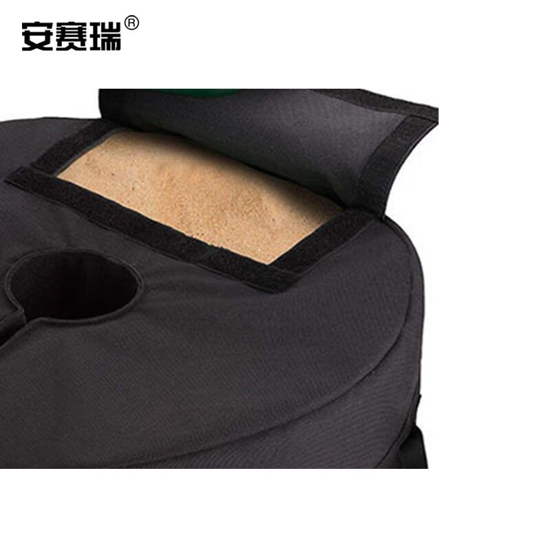 安赛瑞 1G00555 户外固定沙袋空袋 雨伞压重袋 加重防风防倒配重沙包袋 直径45cm 高15cm 孔径8cm 黑色按（个）销售