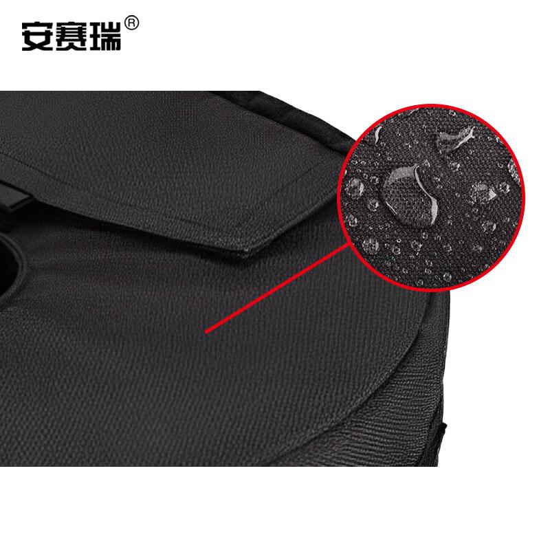 安赛瑞 1G00555 户外固定沙袋空袋 雨伞压重袋 加重防风防倒配重沙包袋 直径45cm 高15cm 孔径8cm 黑色按（个）销售