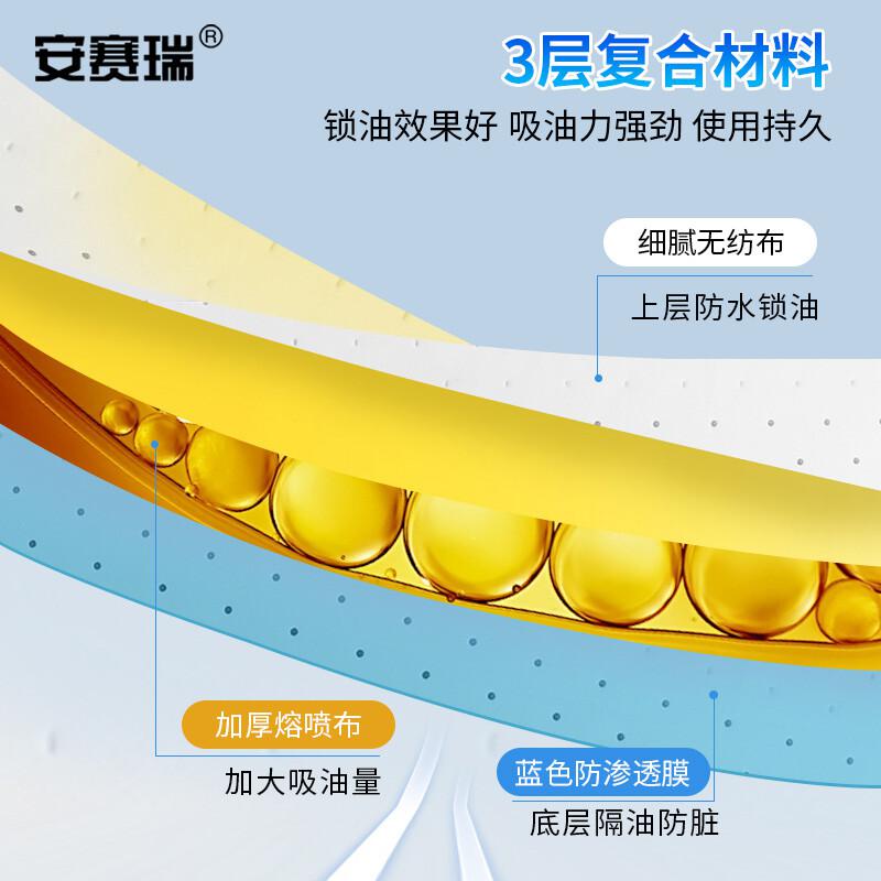安赛瑞 7H00077 吸油棉 蓝色覆膜隔离油污 90×10cm 10片 90×10cm 白色按(包)销售 安赛瑞 7H00077 吸油棉 蓝色覆膜隔离油污 90×10cm 10片 90×10cm 白色按(包)销售