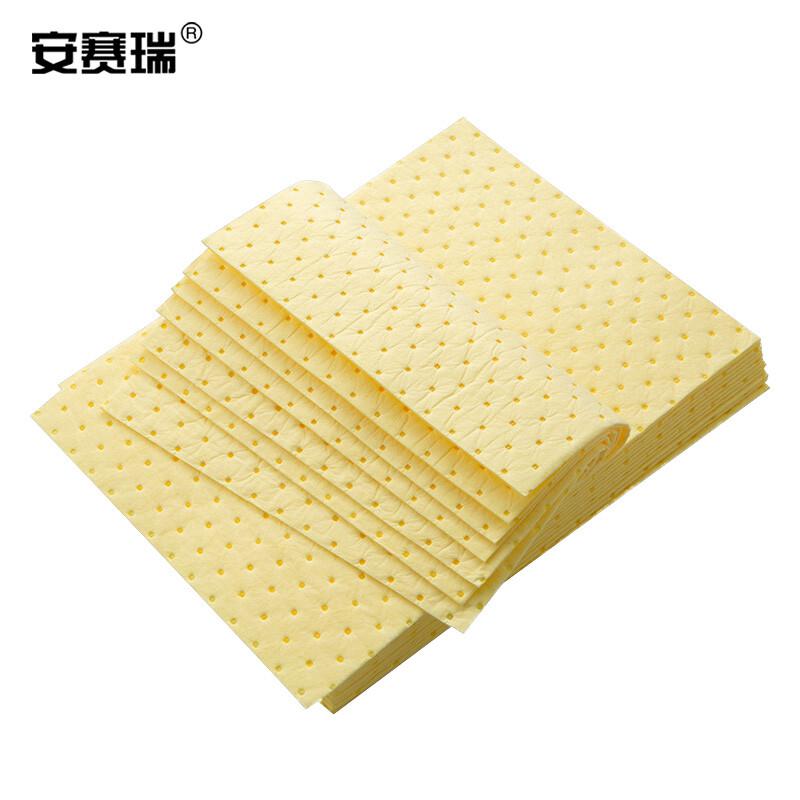 安赛瑞 7H00063 吸油棉 压点式片状 40×50×2mm 100片/箱 黄色按箱销售