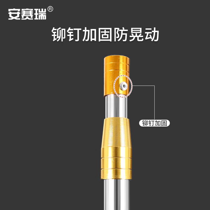 安赛瑞 7A00572 抄网 不锈钢伸缩抄网 超市水产养殖网兜 彩色尼龙网头 5m黄杆 彩色按（个）销售