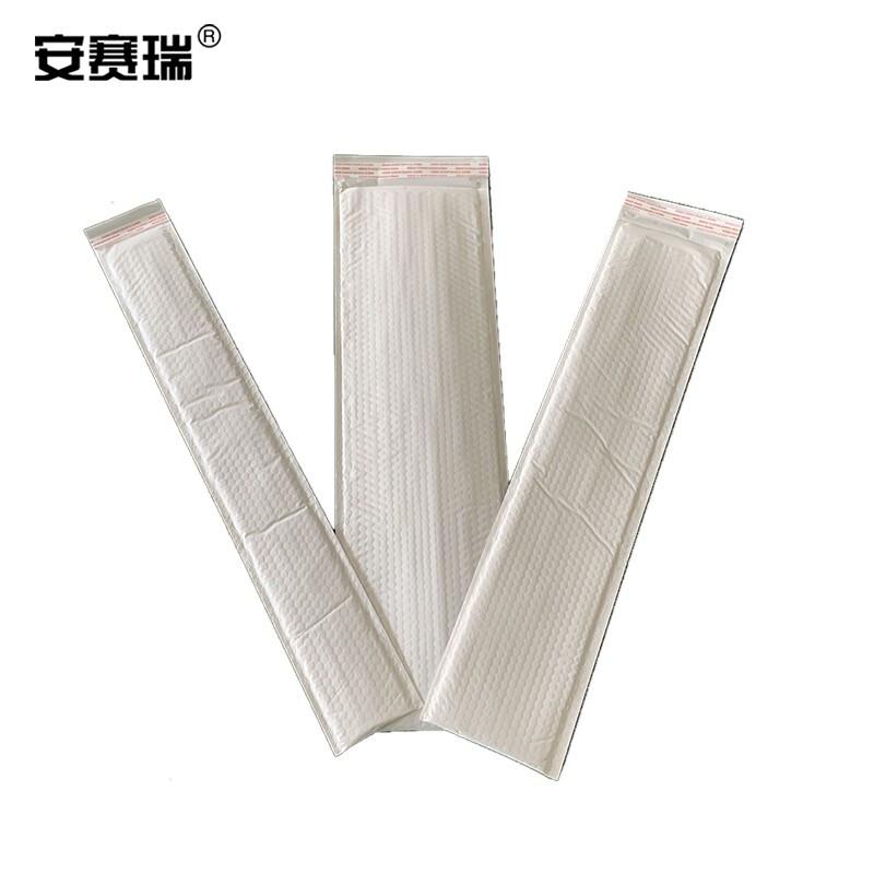安赛瑞 2A00421 珠光膜气泡袋 长条形自粘快递包装袋 15*50+4cm 260个 白色按（个）销售