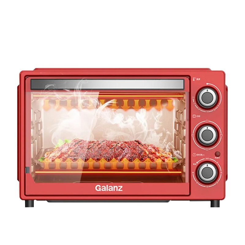 格兰仕 TQW33-YS30电烤箱 家用独立控温机械式操控多功能烘焙 33L 红色按台销售