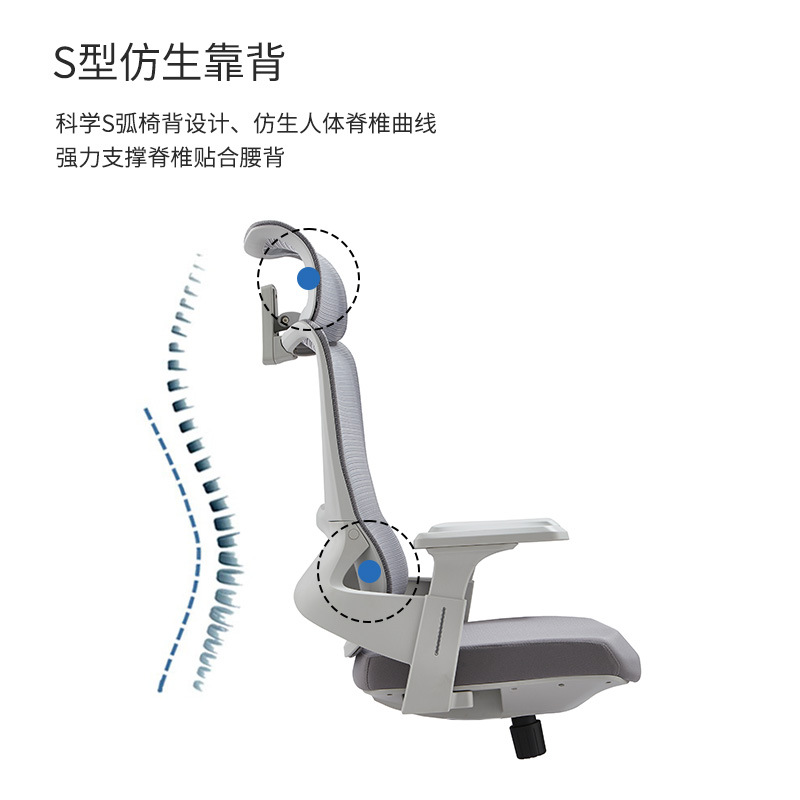 京顺发 SF-CH-2304A灰壳 办公椅主管椅 W650*D650*H1170-1270按把销售