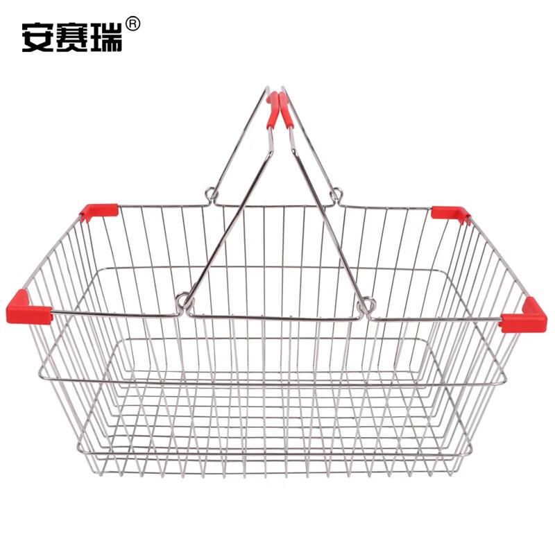 安赛瑞 16312 金属购物篮 购物筐 小号 460×320×220mm按（个）销售
