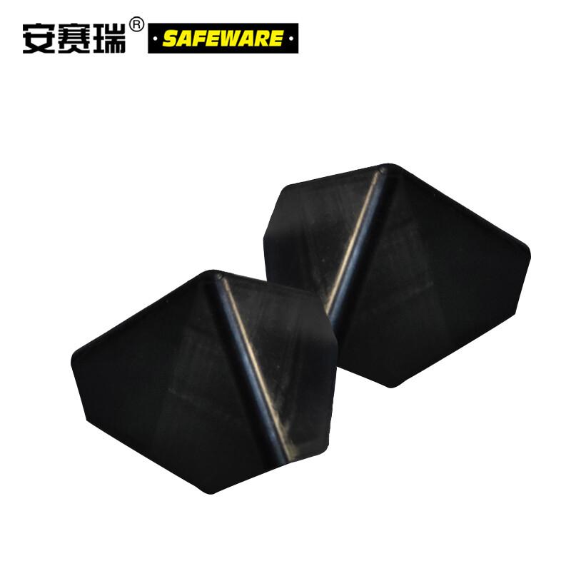 安赛瑞 23564 包装箱三面塑料护角包角 快递物流纸箱包角 75*75*75mm（200个装） 黑色按（包）销售