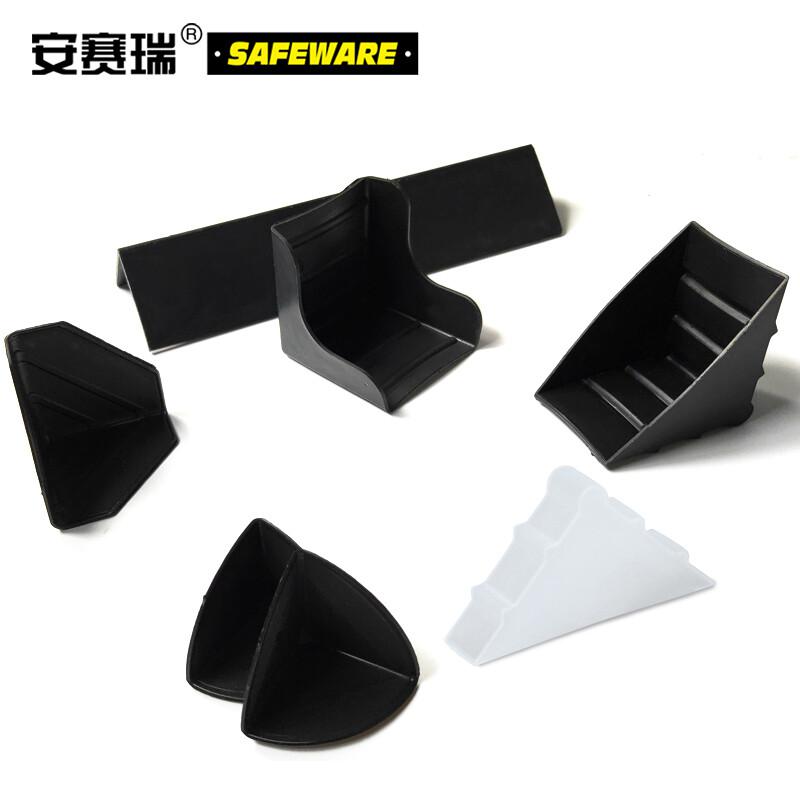 安赛瑞 23564 包装箱三面塑料护角包角 快递物流纸箱包角 75*75*75mm（200个装） 黑色按（包）销售