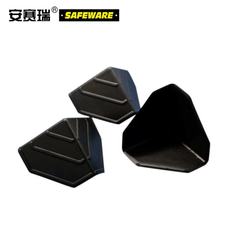 安赛瑞 23565 包装箱三面塑料护角包角 快递物流纸箱包角 75*75*75mm（200个装） 黑色按（包）销售