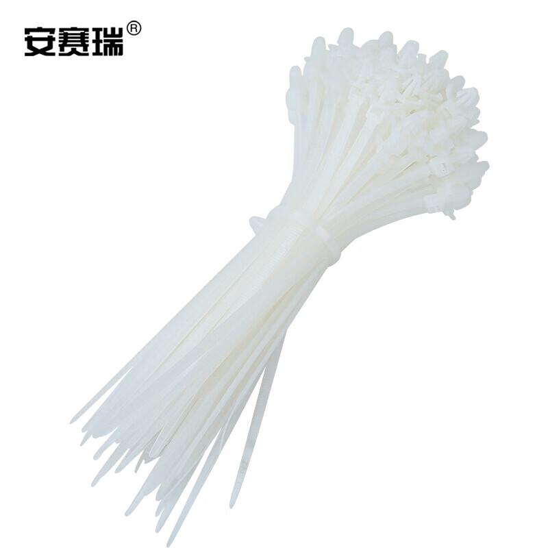 安赛瑞 24484 插销式尼龙扎带 500个/包 4*150mm 白色按（包）销售