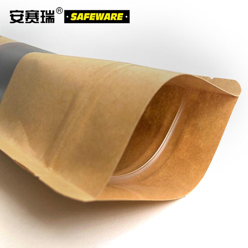安赛瑞 26297 牛皮纸袋 自立式加厚 可视款收纳袋 17*24cm(50只装）按（包）销售