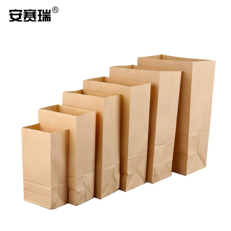 安赛瑞 28563 黄牛皮纸袋 打包袋收纳纸袋 非防油 加厚款 25×14×28cm（50个装）按（包）销售