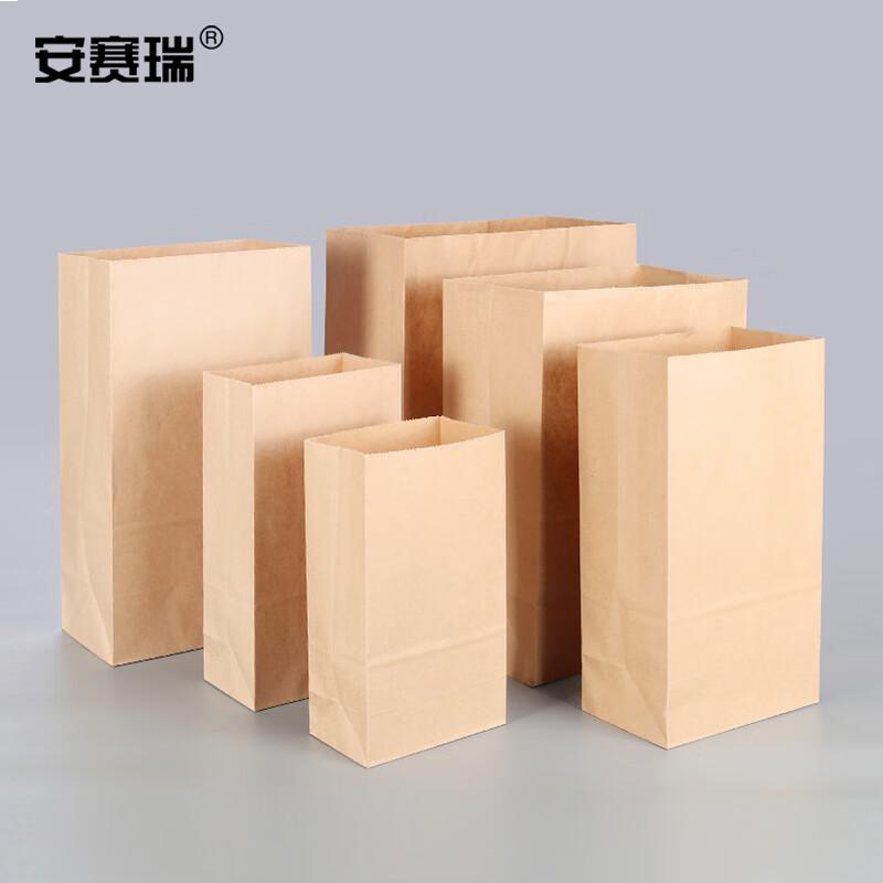 安赛瑞 28563 黄牛皮纸袋 打包袋收纳纸袋 非防油 加厚款 25×14×28cm（50个装）按（包）销售
