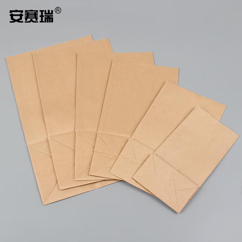 安赛瑞 28563 黄牛皮纸袋 打包袋收纳纸袋 非防油 加厚款 25×14×28cm（50个装）按（包）销售