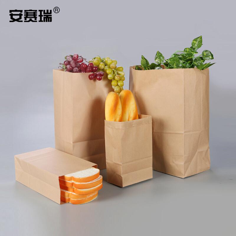 安赛瑞 28563 黄牛皮纸袋 打包袋收纳纸袋 非防油 加厚款 25×14×28cm（50个装）按（包）销售