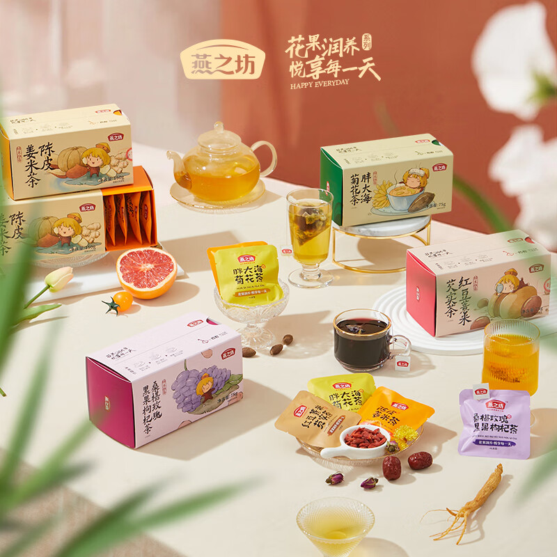 燕之坊 人参桂圆红枣枸杞茶 75g按（盒）销售