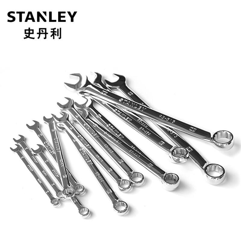 史丹利 93-516-1-22 强力型公制精抛光两用长扳手25mm按把销售